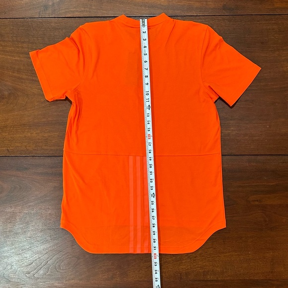 Adidas Men's Original SPORT TEE Long Back Sz Large Orange - Picture 6 of 16